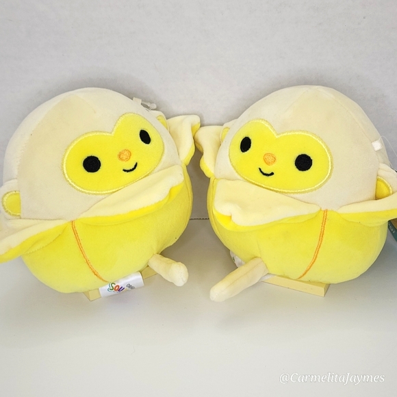 PIEROGI 🍌🐒 SUPER RARE BEST DEFECT EVER! Yellow Banana Monkey Squishmallow NWT - Picture 2 of 9